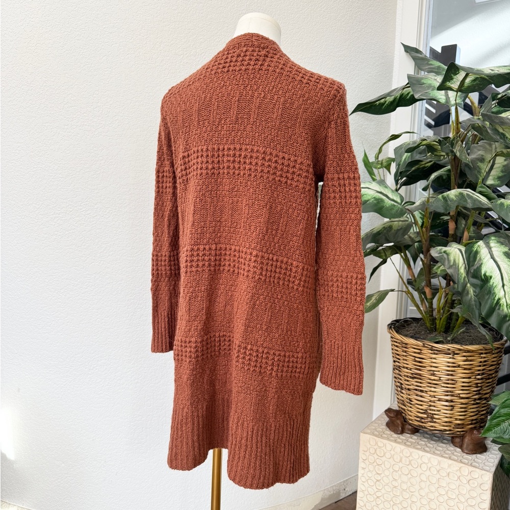 Universal Thread Boho Contrast Knit Warm Rust Bro… - image 5